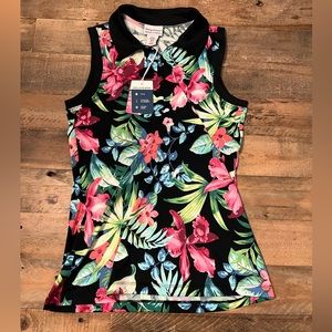 Tommy Bahama Floral Racquet and Paddle ball Tank Top Size XS NWT